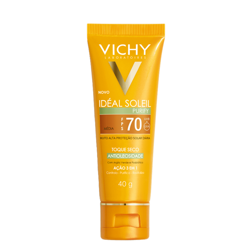 VICHY IDÉAL SOLEI PURIFY TOQUE SECO COR MÉDIA FPS70 40G