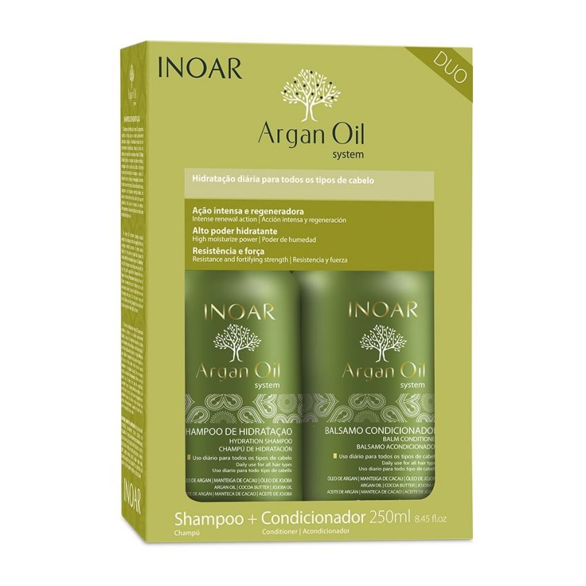 KIT INOAR ARGAN OIL SHAMPOO 250ML+CONDICIONADOR 250ML