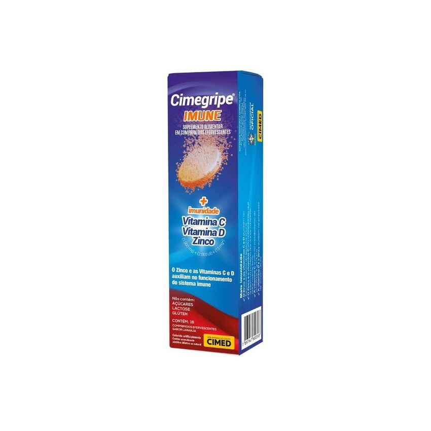CIMEGRIPE IMUNE COM 16 COMPRIMIDOS SABOR LARANJA