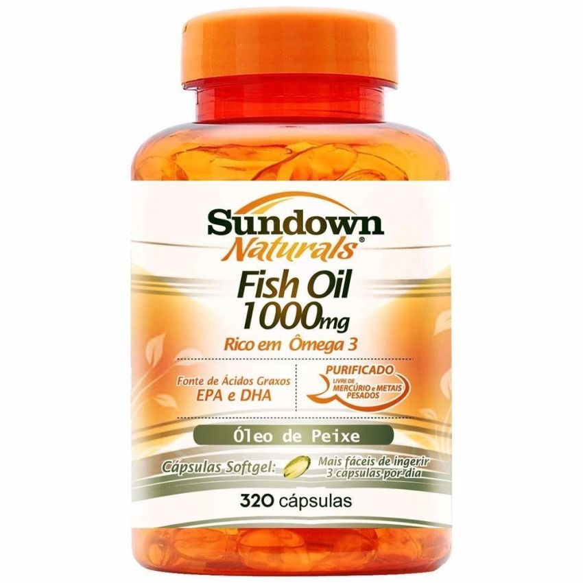 SUNDOWN NATURALS OMEGA 3 1000MG COM 320 CAPSULAS 