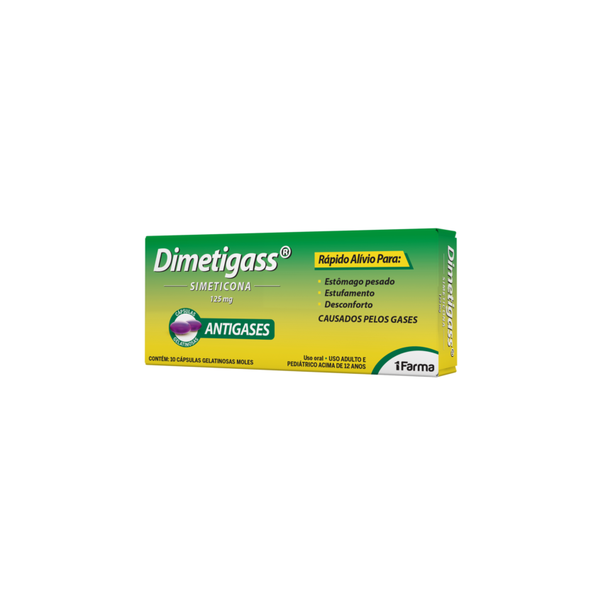 DIMETIGASS 125MG COM 10 CÁPSULAS 