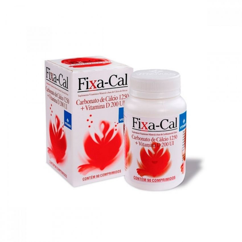 FIXA-CAL1250MG+VITAMINAD 200UI COM 90 COMPRIMIDOS