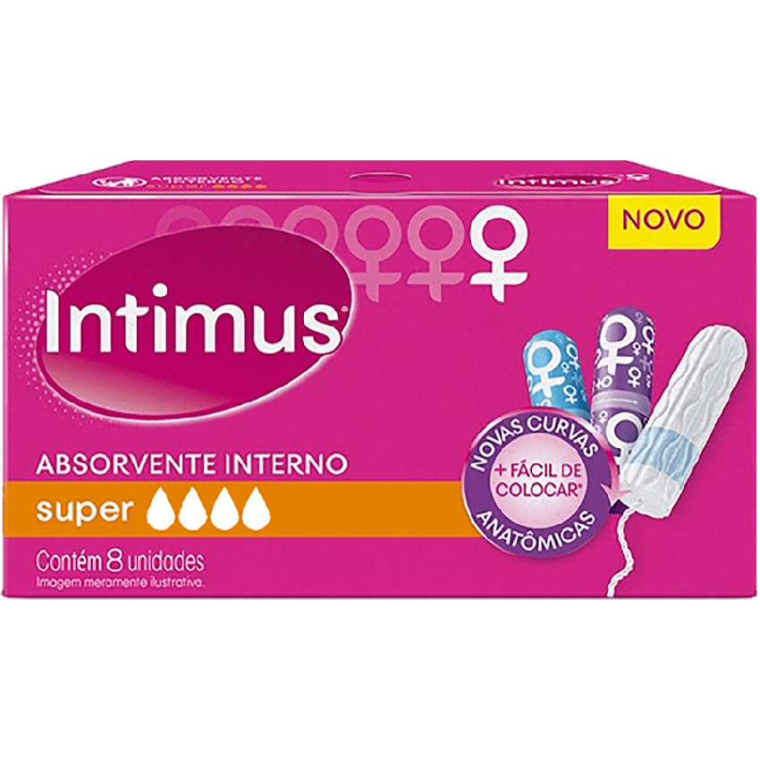 ABSORVENTE INTIMUS INTERNO SUPER COM 8 UNIDADES