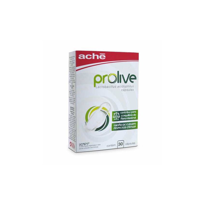 PROLIVE LACTOBACILLUS ACIDOPHILUS COM 30 CÁPSULAS