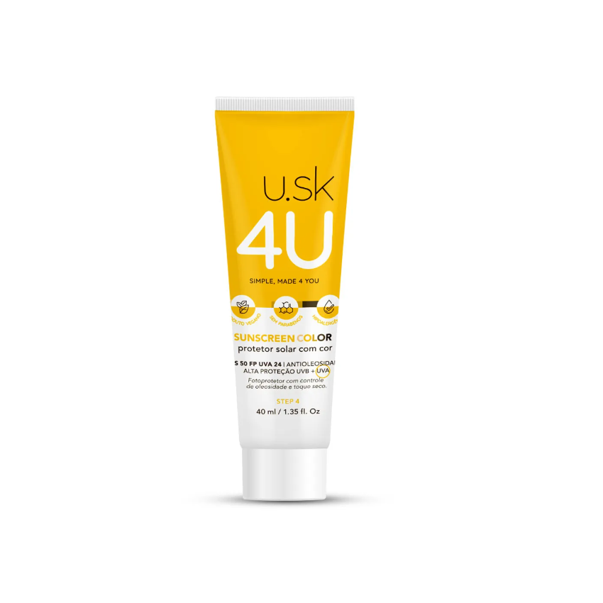 PROTETOR SOLAR USK UNDER 4U SUNSCREEN COLOR FPS50 COM 40ML 