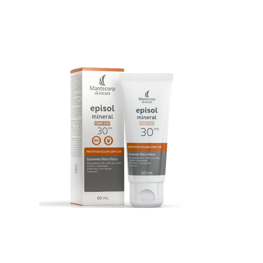EPISOL MINERAL FGS30 PROTETOR SOLUÇÃO COM COR 60ML