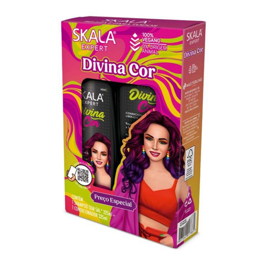 SHAMPOO E CONDICIONADOR SKALA DIVINA COR 325ML