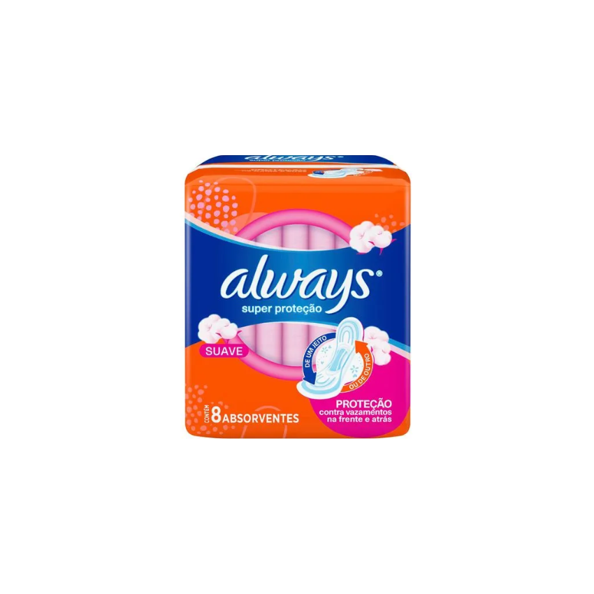 ABS ALWAYS LIMPA E CONFORTB SUAVE C/ABAS C/8