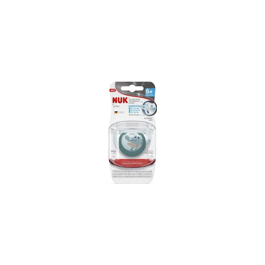 CHUPETA NUK STAR BOY SILICONE S2 7344-2B