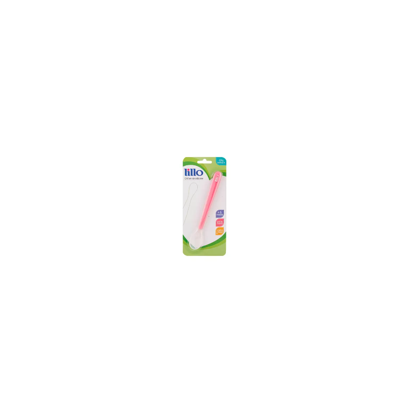 COLHER SILICONE LILLO ROSA