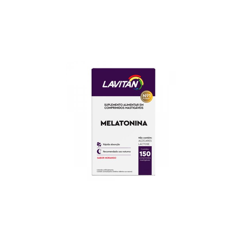 LAVITAN MELATONINA COM 150 COMPRIMIDOS SABOR MORANGO