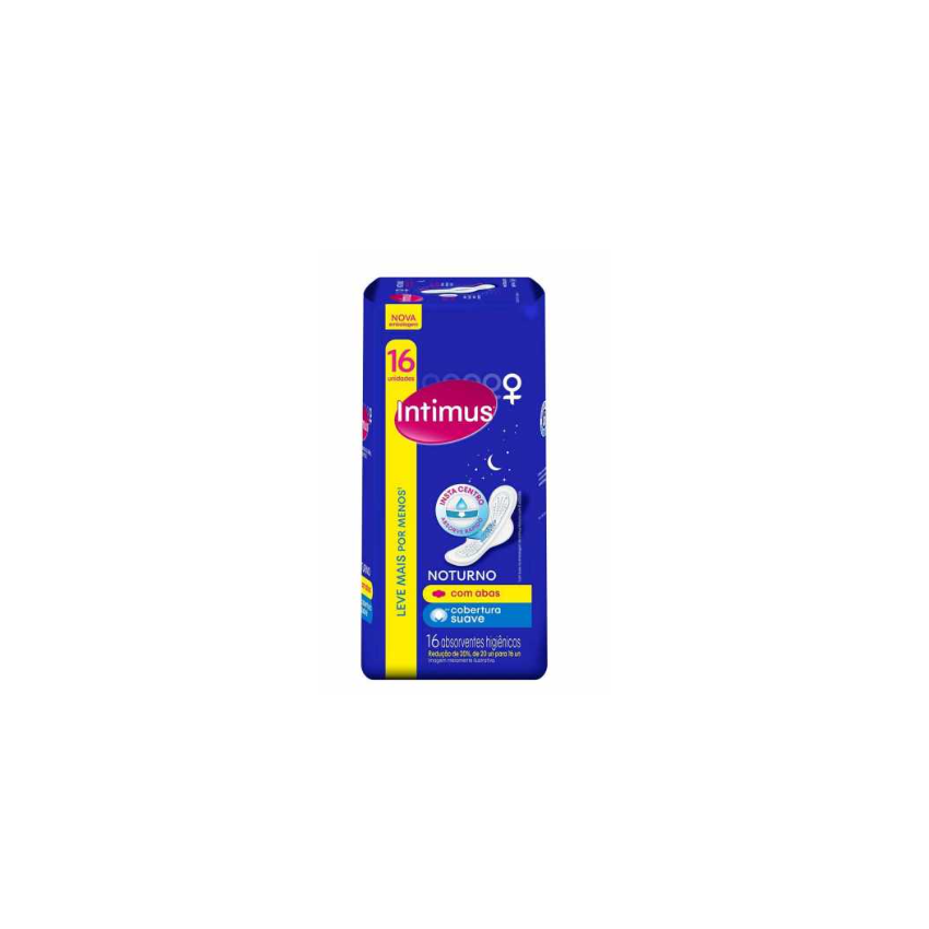 ABSORVENTE HIGIENICO INTIMUS NOTURNA SV COM ABA 16 UNIDADES