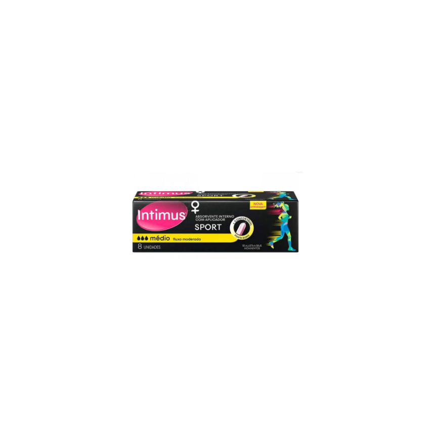 ABSORVENTE INTERNO INTIMUS MEDIO SPORT COM 8 UNIDADES