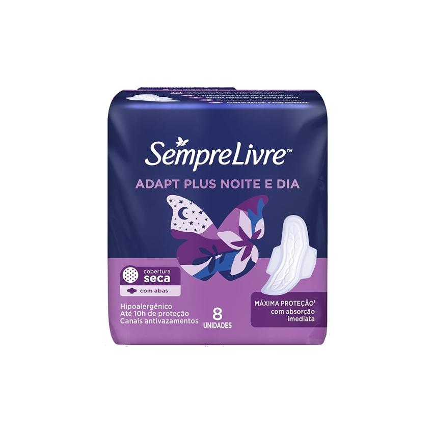 ABSORVENTE SEMPRE LIVRE NOTURNO COM ABAS SECA