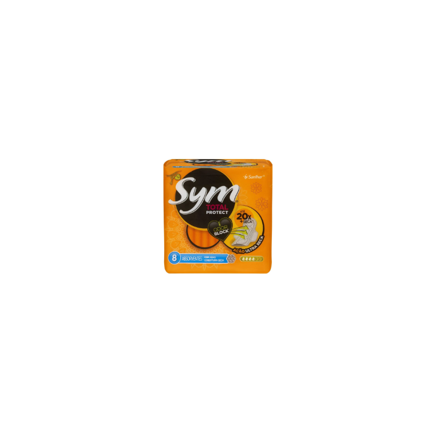 ABSORVENTE SYM TOTAL PROTECT COM ABAS L8P7