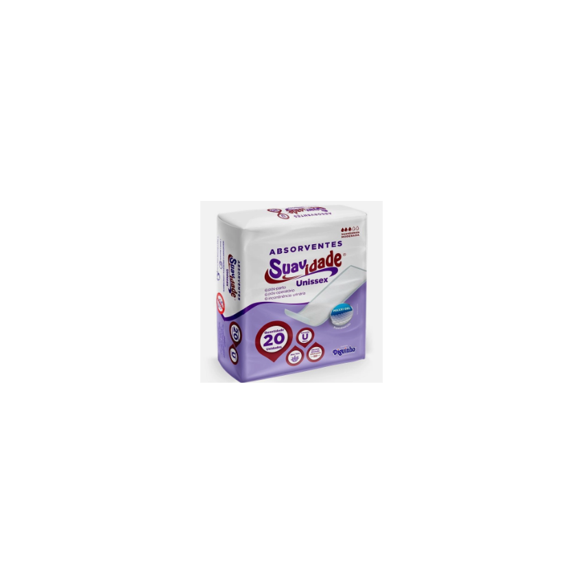 ABSORVENTES SUAVIDADE COM 20 UNIDADES