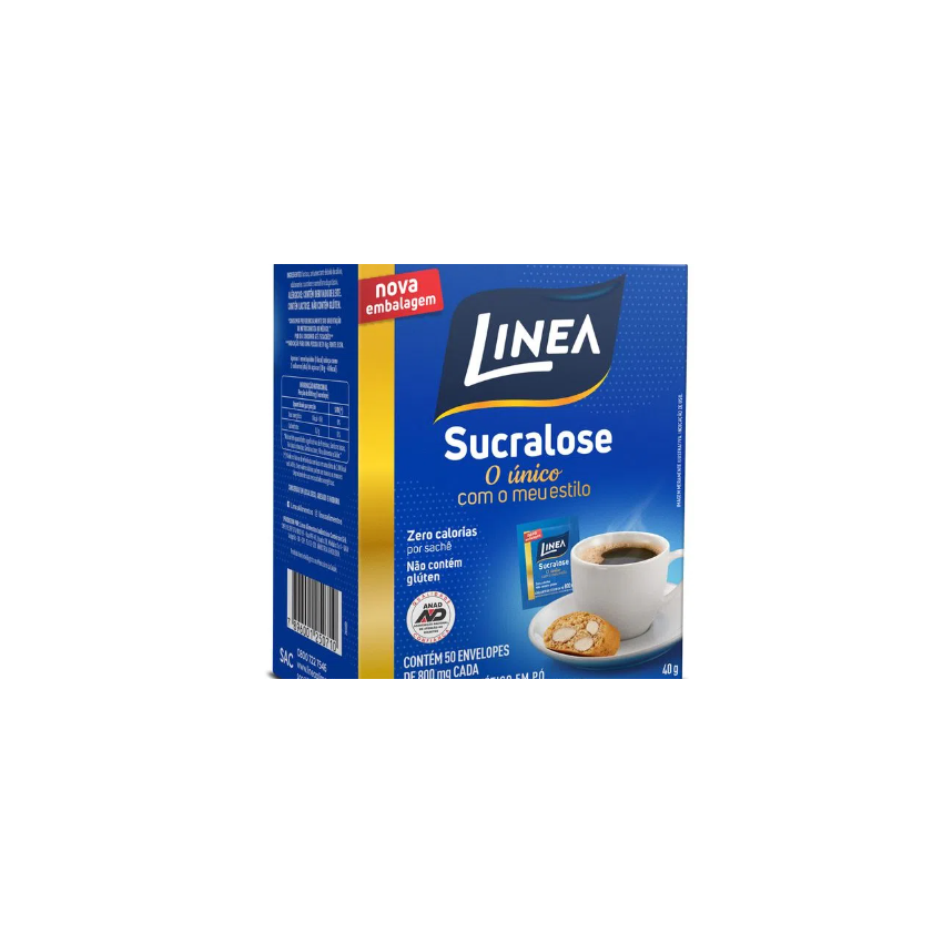 ADOÇANTE LINEA PÓ COM 50 ENVELOPE SUCRALOSE