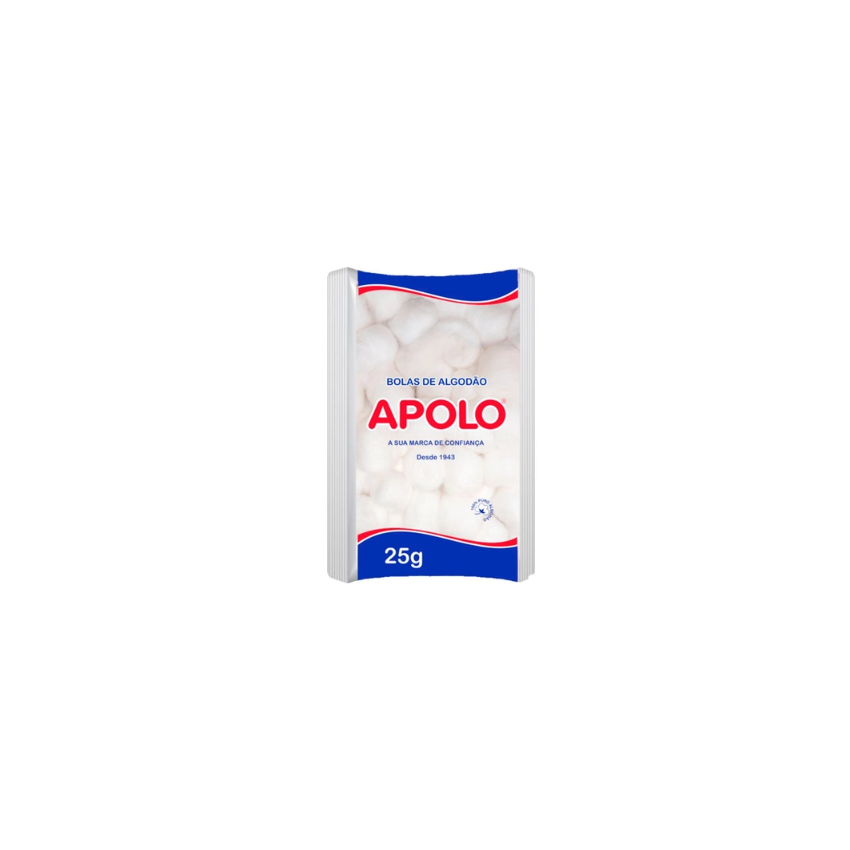 ALGODAO APOLO BOLA BRANCA 25 GRAMAS