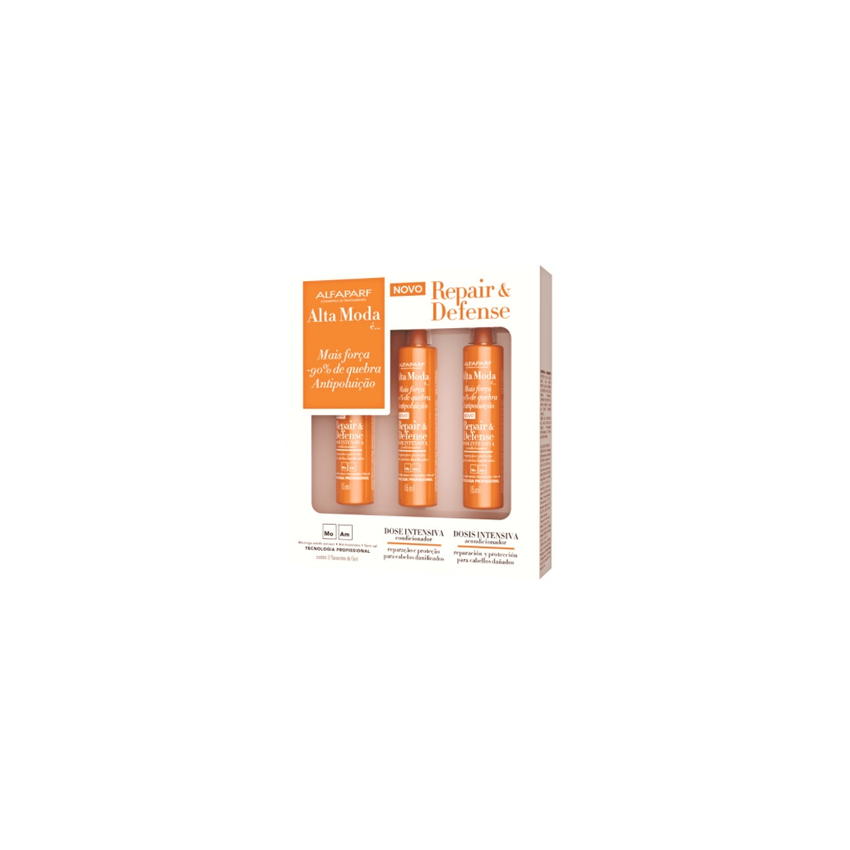 AMPOLA ALTA MODA REPAIR & DEFENSE COM 3 UNIDADES 15ML CADA 