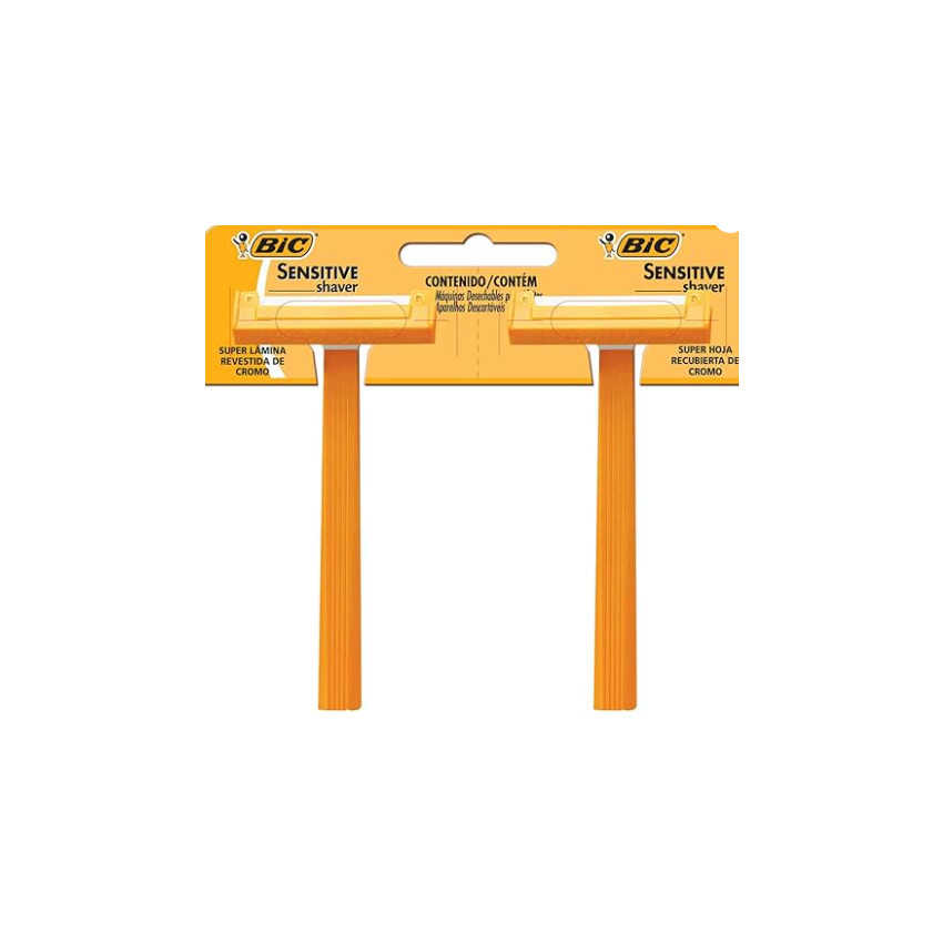APARELHO DE BARBEAR BIC SENSITIVE COM 2 UNIDADES