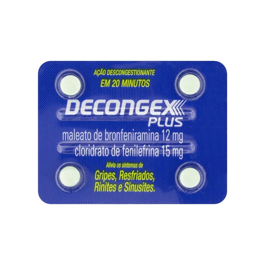DECONGEX PLUS COM 4 COMPRIMIDOS