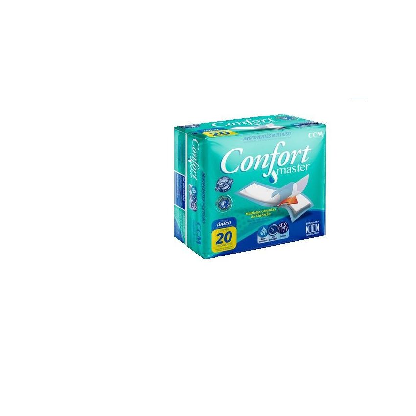ABSORVENTE CONFORT MASTER COM 20 UNIDADES