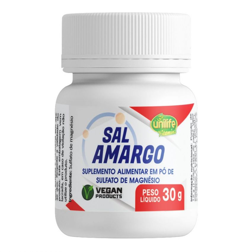 SAL AMARGO EM PO COM 30 GRAMAS UNILIFE