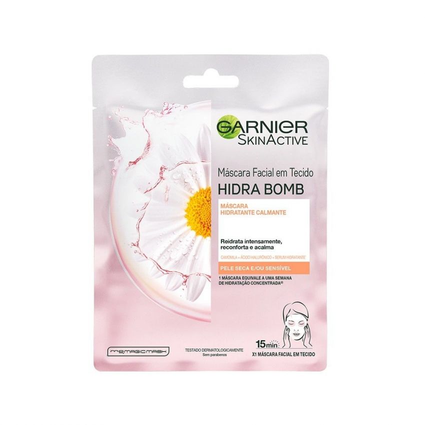 MÁSCARA FACIAL CALMANTE GARNIER HIDRA BOMB COM 1 UNIDADE