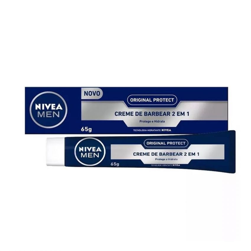 CREME DE BARBEAR 2 EM 1 NIVEA ORIGINAL PROTECT 65G