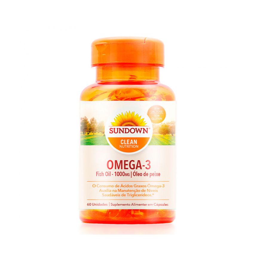 SUNDOWN CLEAN NUTRITION OMEGA-3 COM 60 CÁPSULAS 