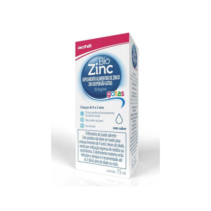BIOZINC 10MG GOTAS COM 15 ML