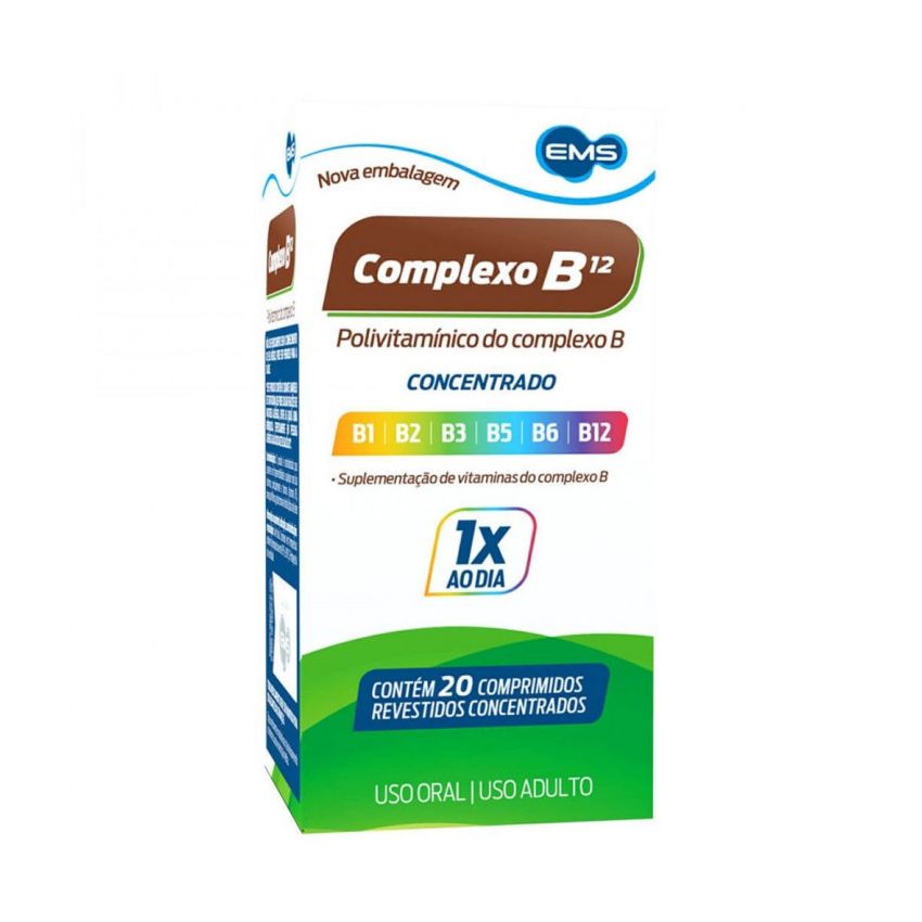 COMPLEXO B12 CONCENTRADO COM 20 COMPRIMIDOS