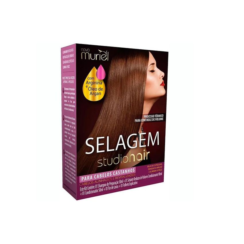 KIT MURIEL SELAGEM CONDICIONANTE P/CABELOS CASTANHOS