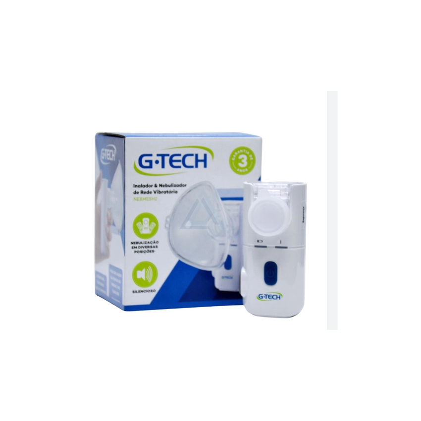 INALADOR E NEBULIZADOR PORTATIL NEBMESH 2 REDE VIBRAT GTECH