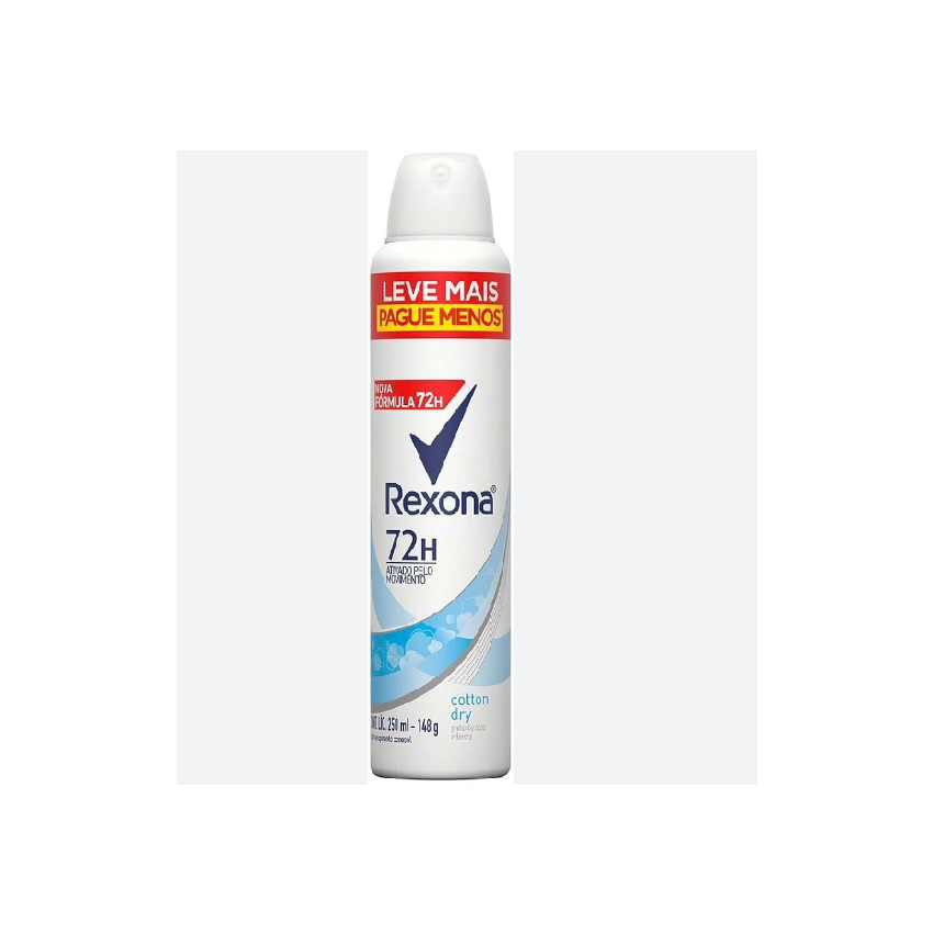 DESODORANTE AEROSOL REXONA ANTITRANSPIRANTE COTTON DRY 250M