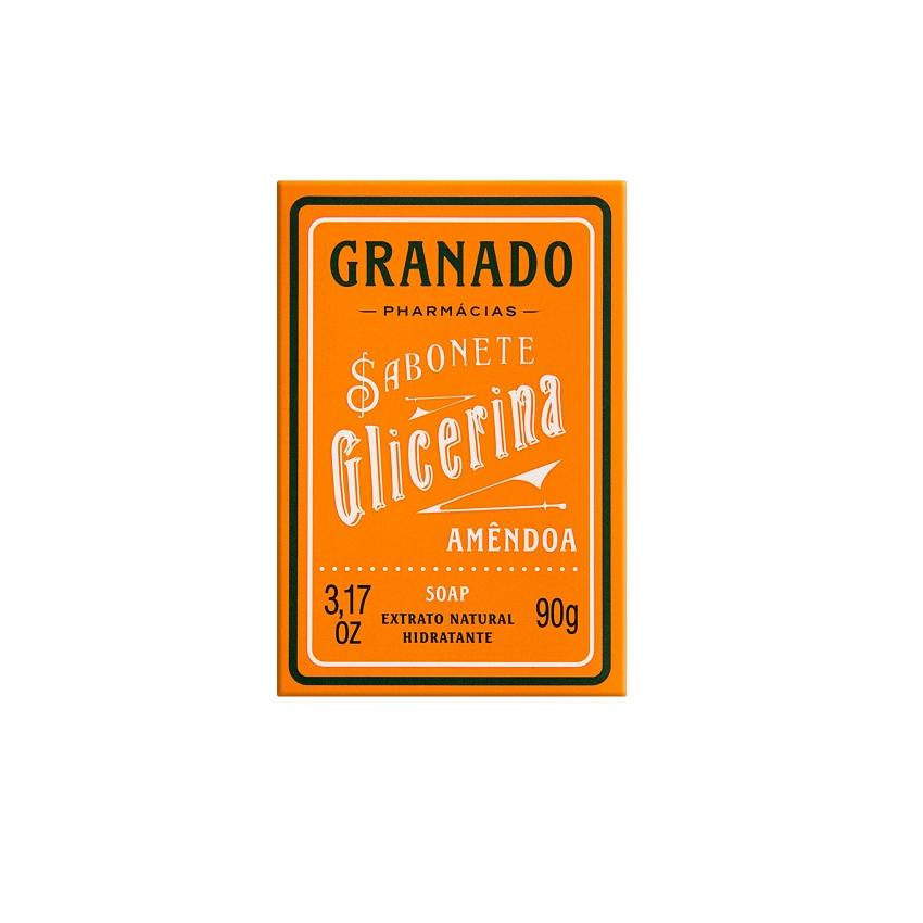 SABONETE GRANADO GLICERINA AMENDOAS COM 90 GRAMAS