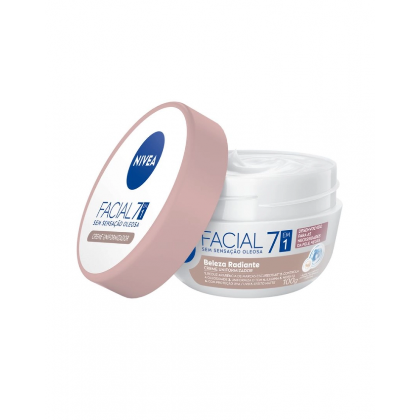 CREME NIVEA UNIFORMIZADOR 7 EM 1 BELEZA RADIANTE FACIAL 100G