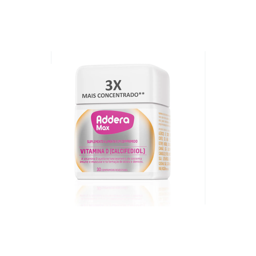 ADDERA MAX VITAMINA D COM 30 COMPRIMIDOS