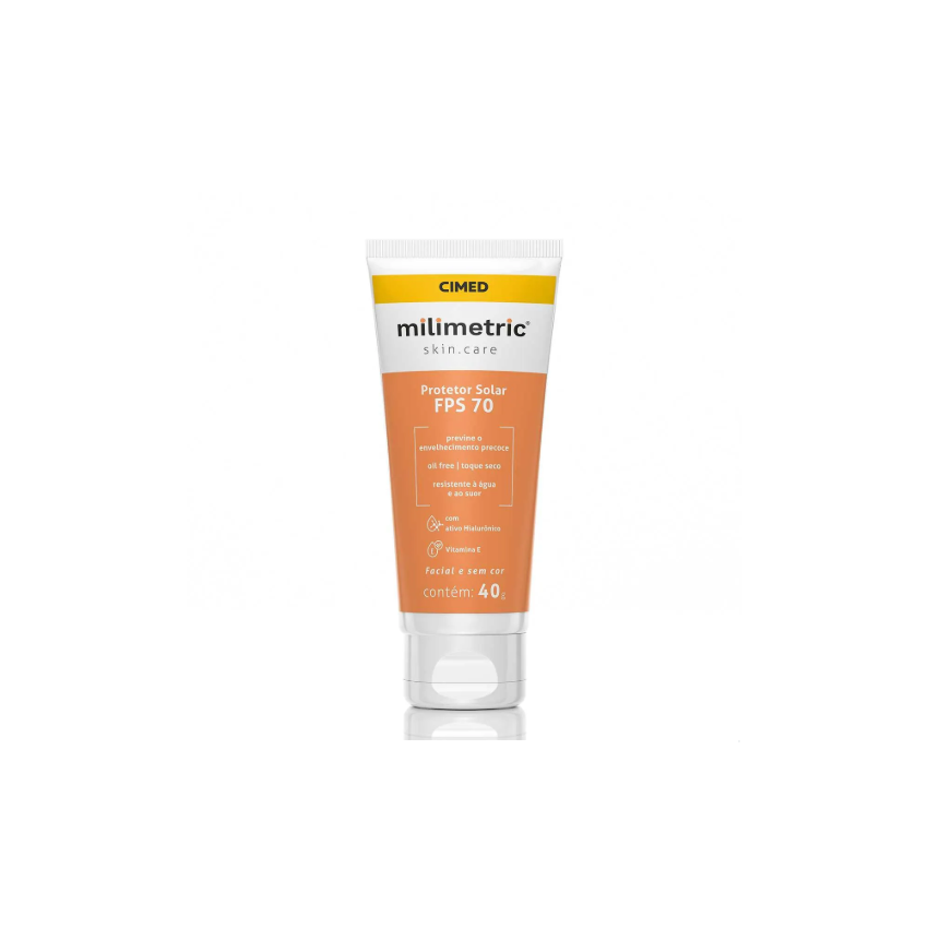 PROTETOR SOLAR MILIMETRIC SKIN CARE FPS70 COM 40G