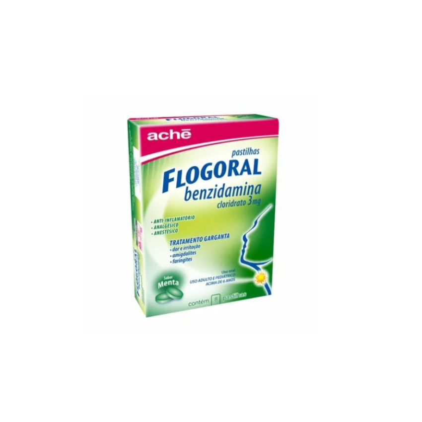 FLOGORAL MENTA COM 8 PASTILHAS VALIDADE 03/2026