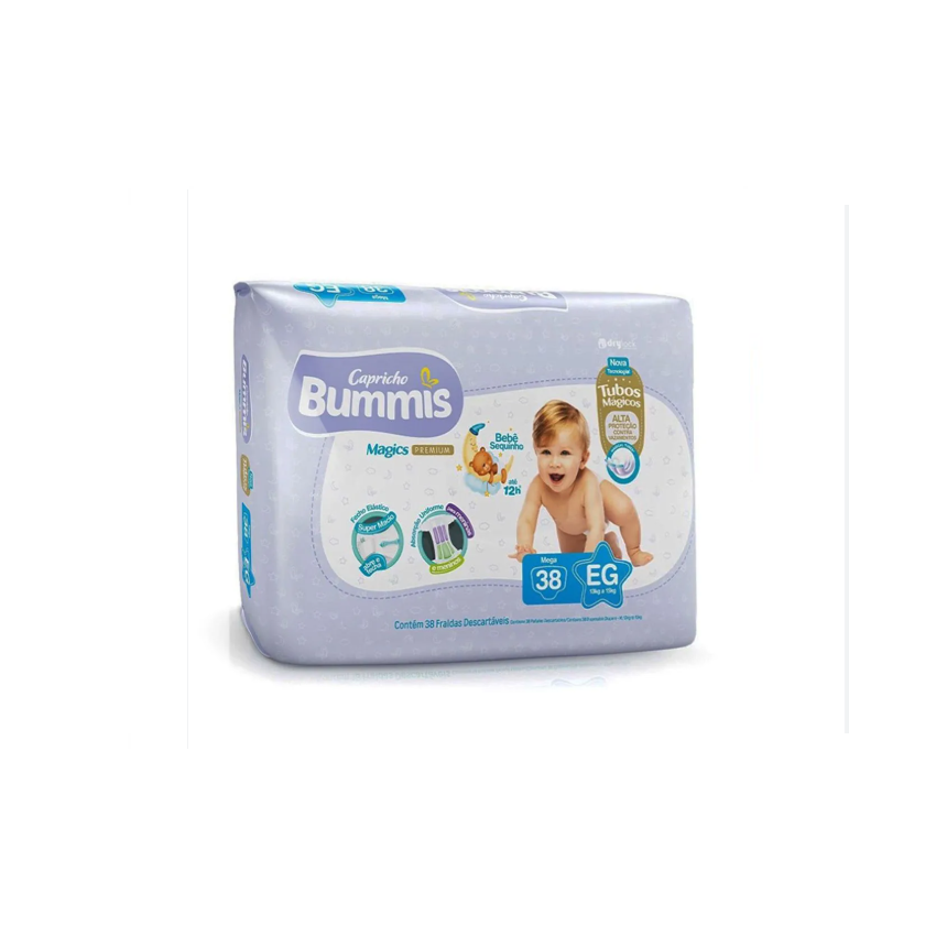 FRALDA CAPRICHO BUMMIS EG 38 UNIDADES