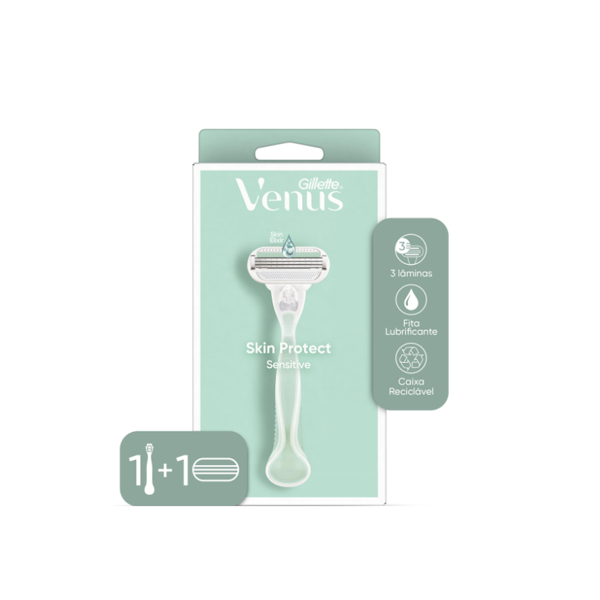 APARELHO DEPILATORIO VENUS 3 LAMINAS DIVINE SENSITIVE COM 1 UNIDADE