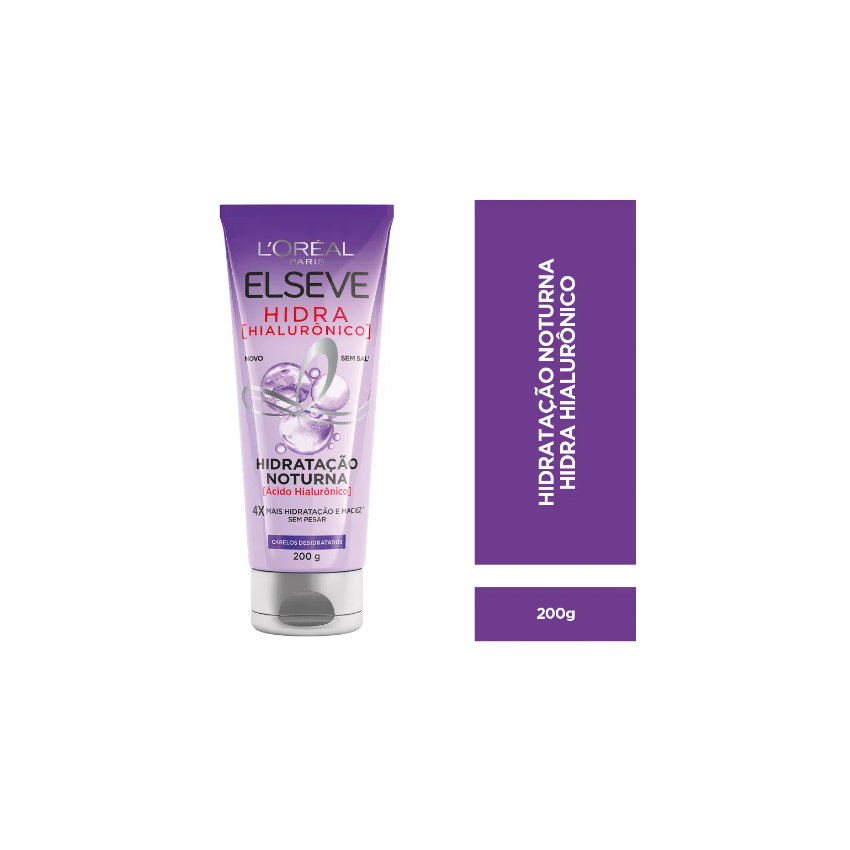 CREME DE TRATAMENTO NOTURNO ELSEVE HIDRA HIALURONICO 200ML