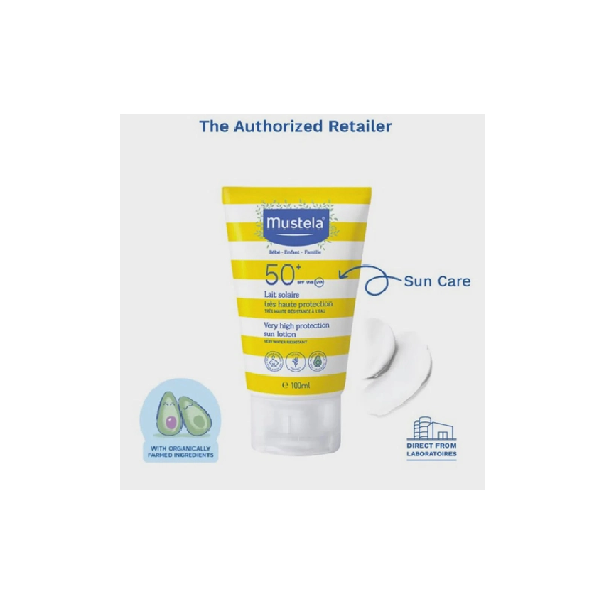 PROTETOR SOLAR INFANTIL MUSTELA FPS 50+ LOÇÃO COM 100ML