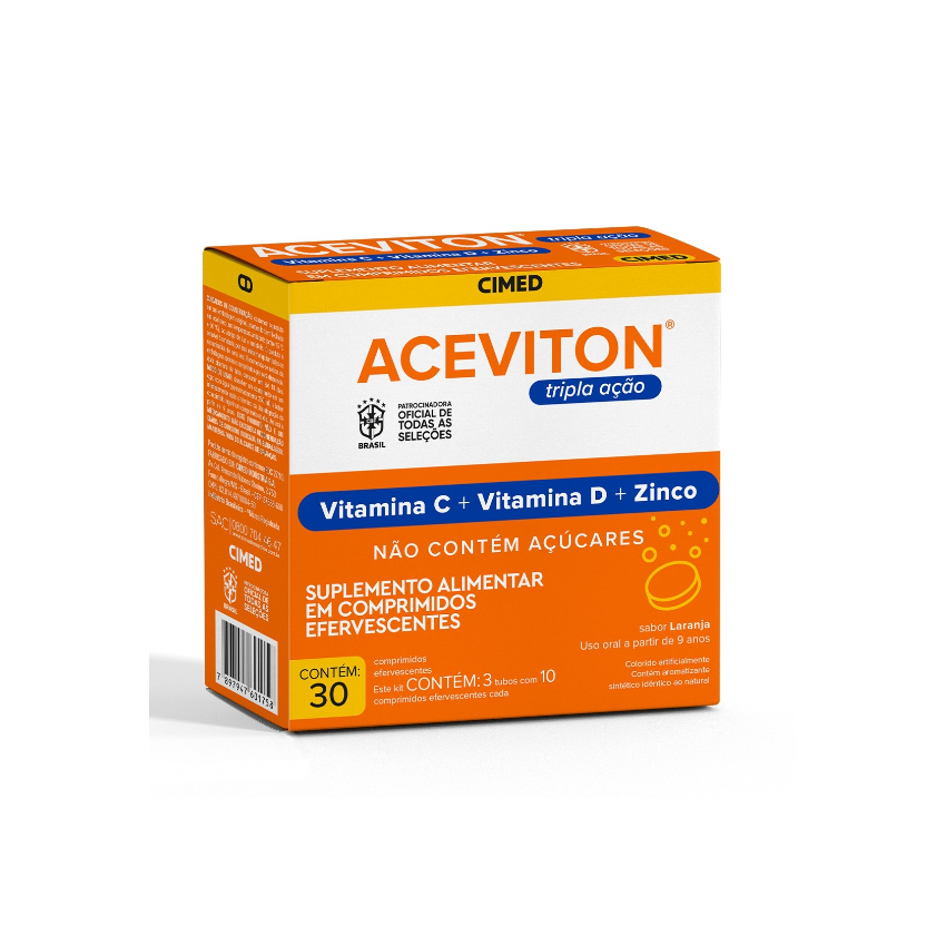 ACEVITON TRIPLA AÇÃO COM 30 COMPRIMIDOS