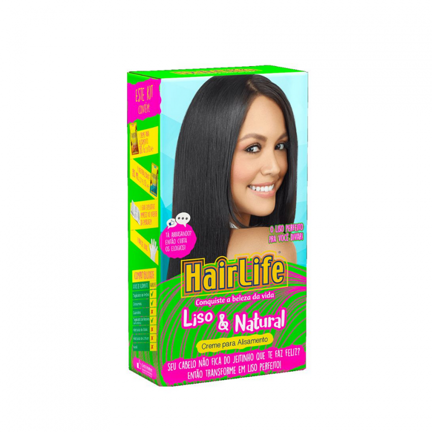 CREME ALISANTE HAIRLIFE LISO & NATURAL 180G