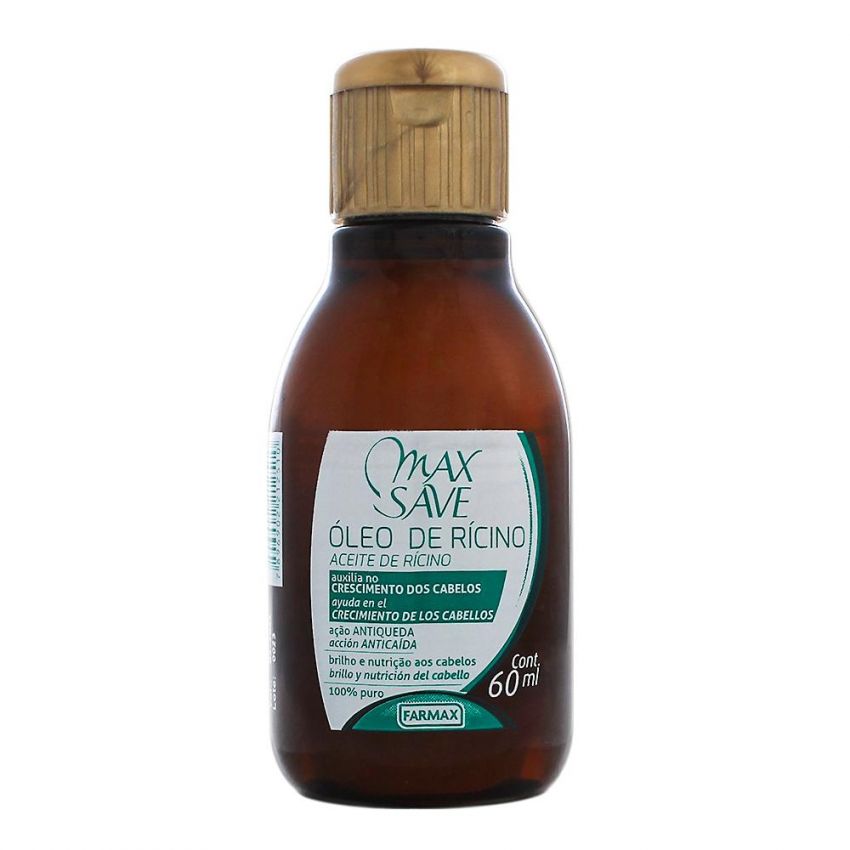 OLEO DE RICINO MAX SAVE 60ML PARA CABELO