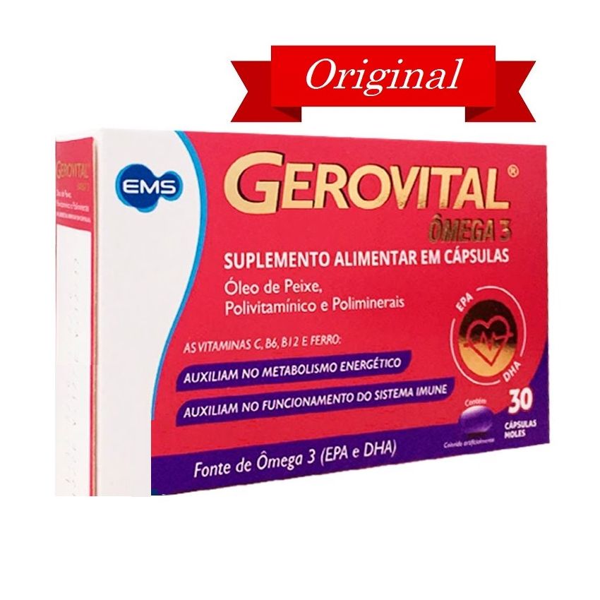 GEROVITAL OMEGA 3 COM 30 CAPSULAS DE GEL