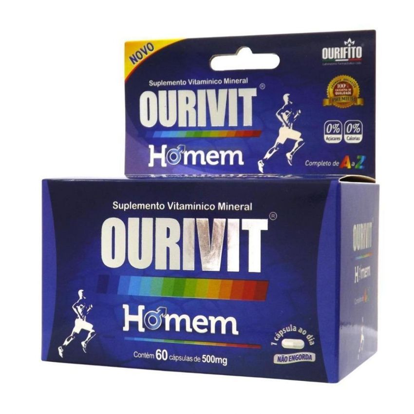 OURIVIT HOMEM 500MG COM 60 CÁPSULAS 