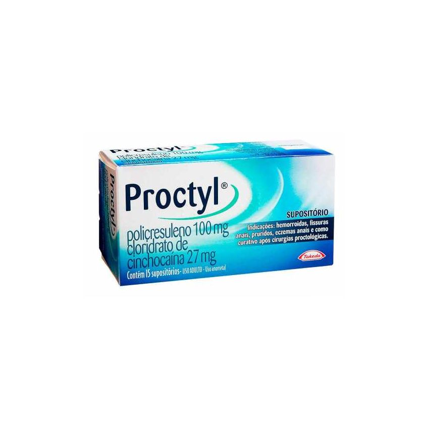 PROCTYL SUPOSITÓRIO COM 15 UNIDADES